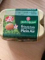 Mängden socker i œufs frais de poule élevés en plein air - Label rouge