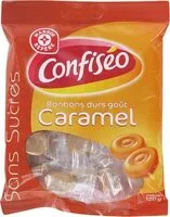 Mängden socker i Bonbons durs sans sucres goût caramel