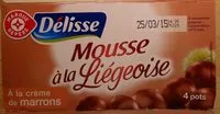 Mängden socker i Mousse à la Liégeoise à la Crème de Marrons