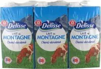 Mängden socker i Lait de montagne demi-écrémé brique