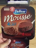Mängden socker i Mousses au chocolat panachées (noir et au lait) 60 g x 8