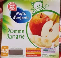 Mängden socker i Pomme Banane Mot d'enfant