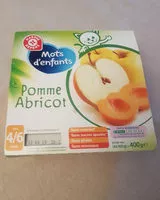 Mängden socker i Puree de fruits Mots d'enfants Pomme abricot 4 6 mois