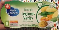 Mängden socker i Purée de légumes variés