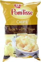 Mängden socker i Chips Pom'Lisse Poulet roti thym