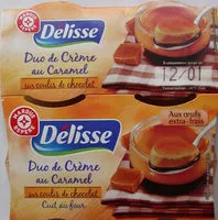 Mängden socker i Duo crème caramel lit choco