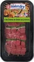 Mängden socker i Brochettes de dinde X4
