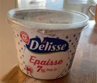 Mängden socker i Delisse creme epaisse 7%