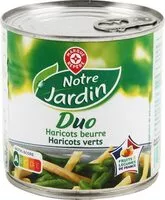 Mängden socker i Haricots duo Verts / Beurre
