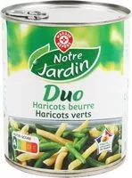 Mängden socker i Duo haricots verts/beurre