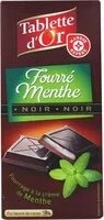 Mängden socker i Chocolat Noir Fourré menthe