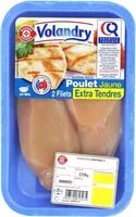 Mängden socker i Filets de poulet jaune extra tendres certifiés x 2