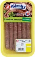 Mängden socker i Saucisses volaille Volandry Aux herbes