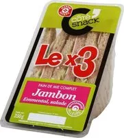 Mängden socker i Sandwich club triple jambon emmental salade