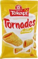 Mängden socker i Snacks soufflés tornades goût fromage
