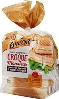 Mängden socker i Pain de mie spécial croque monsieur