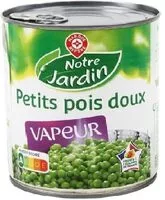 Mängden socker i petits pois doux vapeur