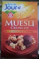 Mängden socker i Muesli croustillant aux 2 chocolats et caramel