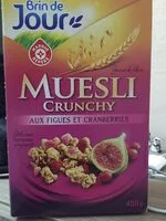 Mängden socker i Muesli croustillant aux figues et cramberries