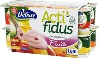 Mängden socker i Actifidus ferme avec morceaux de fruits