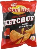 Mängden socker i Chips ondulées saveur ketchup