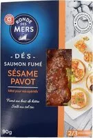 Mängden socker i Dés de saumon fumé sésame et pavot