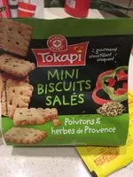 Mängden socker i Biscuits salés aux poivrons et aux herbes de provence