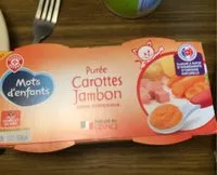 Mängden socker i Purée Carottes Jambon