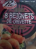 Mängden socker i Beignets de crevettes x 8