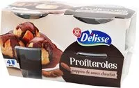 Mängden socker i Profiteroles nappées de sauce chocolat