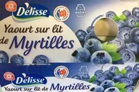 Mängden socker i Yaourts gourmands au lait entier sur lit de myrtille