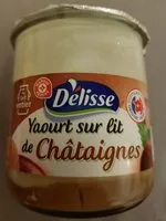 Mängden socker i Yaourt gourmand au lait entier sur lit de châtaigne