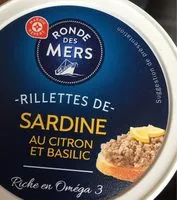 Mängden socker i Rillettes de sardines au citron et basilic