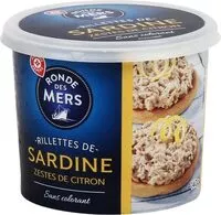 Mängden socker i Rillettes de sardine zeste de citron