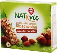 Mängden socker i Barres céréales au blé complet amandes et noisettes x 6