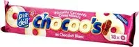 Mängden socker i Mini biscuits ronds croustillants enrobés au chocolat blanc x 18