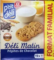 Mängden socker i Deli matin pepites de chocolat