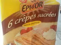Mängden socker i Crêpes sucrées surgelées x 6