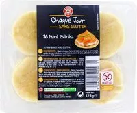 Mängden socker i Mini blinis sans gluten x 16