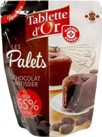 Mängden socker i Palets pâtissier chocolat noir 55% cacao