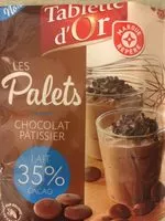 Mängden socker i Palets pâtissier chocolat au lait 35% cacao