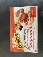 Mängden socker i Mini toasts apéritifs craquants