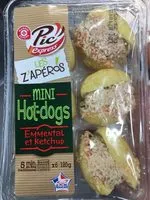 Mängden socker i Mini hot-dogs emmental et ketchup