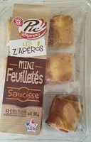 Mängden socker i Mini feuilletés saucisse