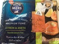 Mängden socker i Saumon Fumé pour Toasts Citron et Aneth