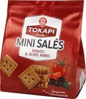 Mängden socker i Mini biscuits salés tomates et olives noires