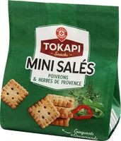 Mängden socker i Mini biscuits salés poivrons et herbes de Provence