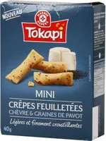 Mängden socker i Mini crêpes feuilletées chèvre et graines de pavot