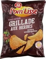 Mängden socker i Chips ondulées saveur grillade aux herbes extra craquantes
