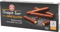 Mängden socker i Bâtonnets chocolat au lait sans gluten